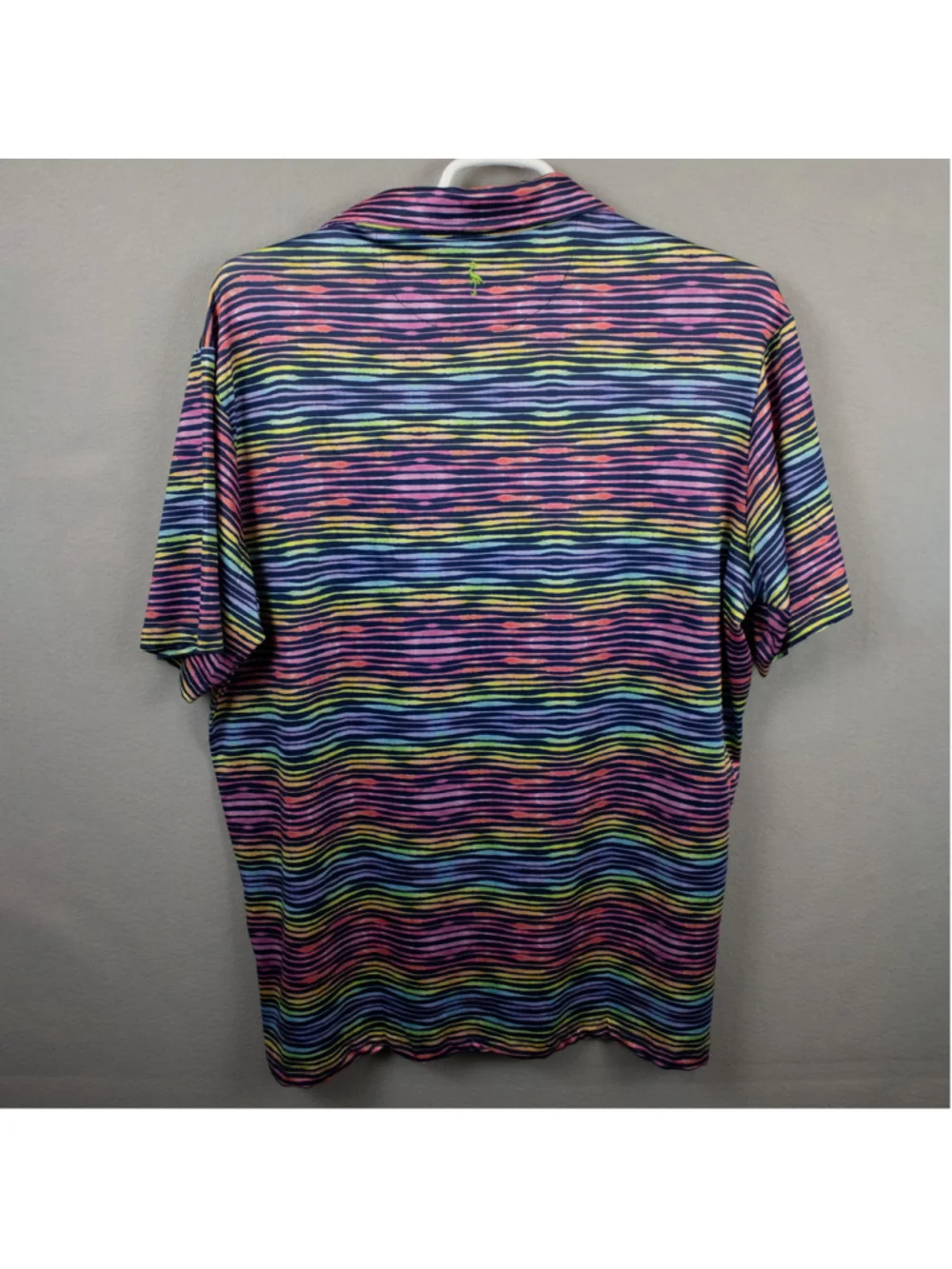 TailorByrd multicolor stripe performance golf polo shirt NWT-XXL